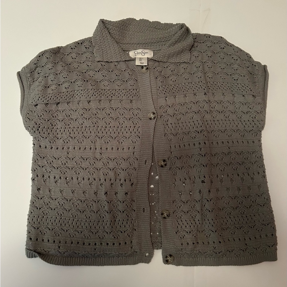 Jessica Simpson Gray Knit Cardigan